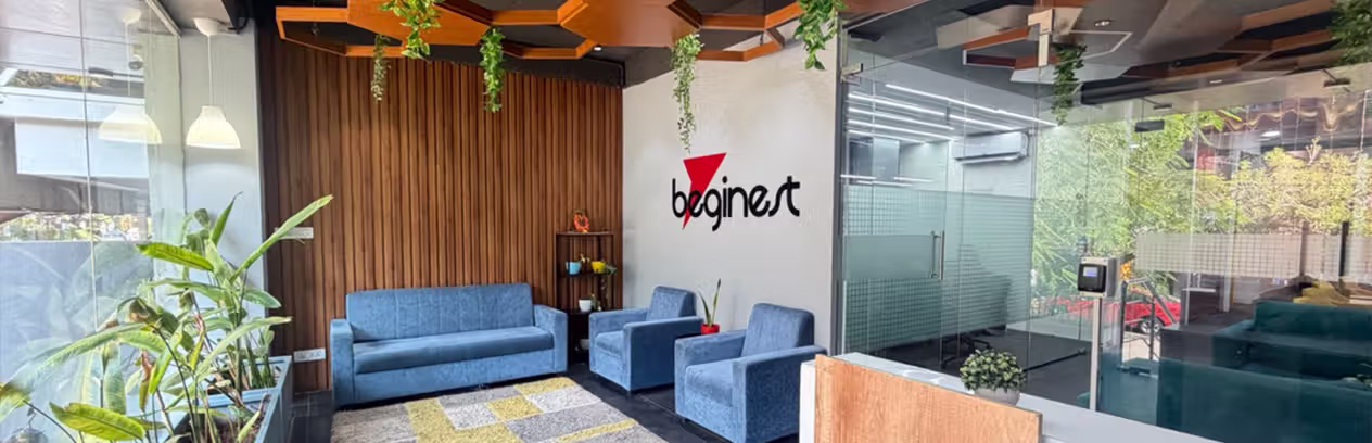 Beginest workspaces harbor 4 reception and waiting lounge area